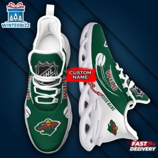 Custom Name NHL Minnesota Wild Team Sport Max Soul Shoes