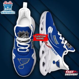 Custom Name NHL St. Louis Blues Team Sport Max Soul Shoes