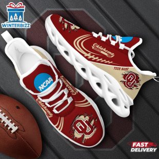 Custom Name Oklahoma Sooners NCAA Team Sport Max Soul Shoes