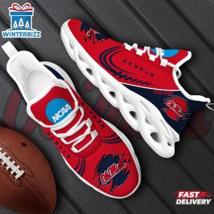 Custom Name Ole Miss Rebels NCAA Team Sport Max Soul Shoes
