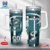 Custom Name Philadelphia Eagles NFL Tumbler 40Oz With Handle