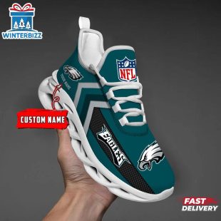 Custom Name Philadelphia Eagles Sport NFL Max Soul Shoes