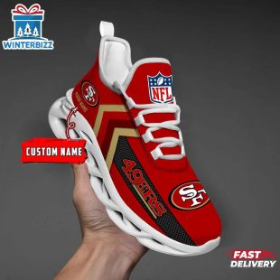 Custom Name San Francisco 49ers Sport NFL Max Soul Shoes