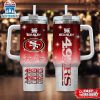 Custom Name San Francisco 49ers Team Pattern Tumbler 40Oz With Handle