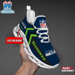 Custom Name Seattle Seahawks Sport NFL Max Soul Shoes