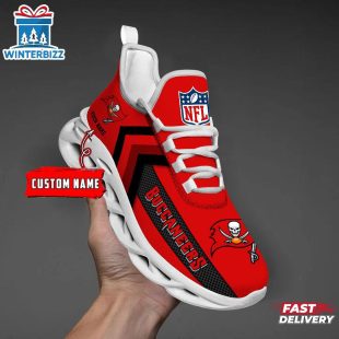 Custom Name Tampa Bay Buccaneers Sport NFL Max Soul Shoes