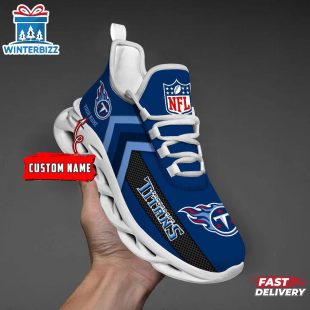 Custom Name Tennessee Titans Sport NFL Max Soul Shoes
