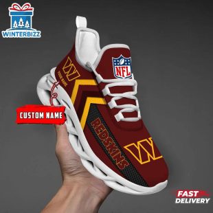 Custom Name Washington Commanders Sport NFL Max Soul Shoes
