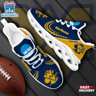 Custom Name West Virginia Mountaineers NCAA Team Sport Max Soul Shoes