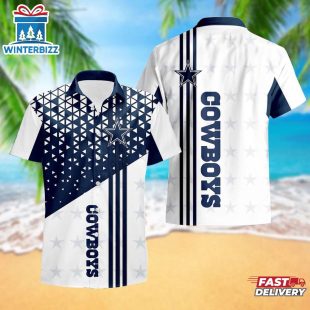 Dallas Cowboys Triangle Abstract Pattern Hawaii Shirt