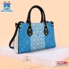 Detroit Lions Flower Pattern NFL Logo Team Leather Handbag
