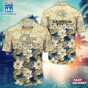 Georgia Tech Yellow Jackets NCAA Summer Hawaiian Shirt Gift For Fans