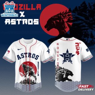 Houston Astros MLB x Godzilla Baseball Jersey Shirt For Fans