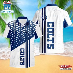 Indianapolis Colts Triangle Abstract Pattern Hawaii Shirt