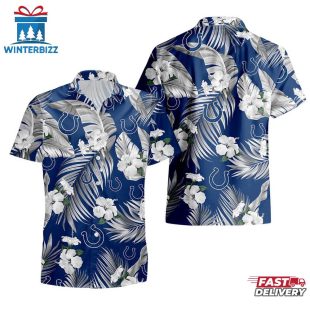 Indianapolis Colts Tropical Flowers Hawaiian Shirts For Fan