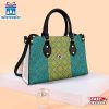 Jacksonville Jaguars Flower Pattern NFL Logo Team Leather Handbag