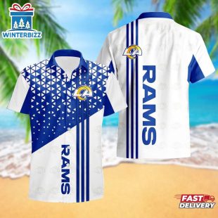 Los Angeles Rams Triangle Abstract Pattern Hawaii Shirt