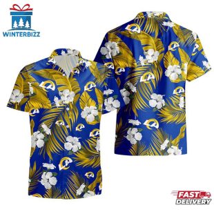 Los Angeles Rams Tropical Flowers Hawaiian Shirts For Fan