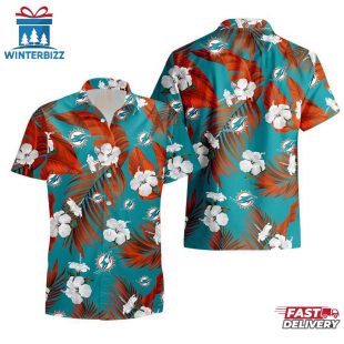 Miami Dolphins Tropical Flowers Hawaiian Shirts For Fan
