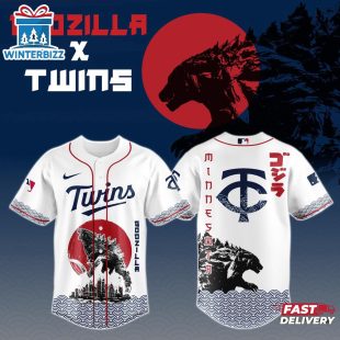Minnesota Twins MLB x Godzilla Baseball Jersey Shirt For Fans