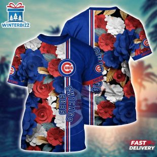 MLB Chicago Cubs All Over Print T-Shirt Tropical Twist For Fans Sports