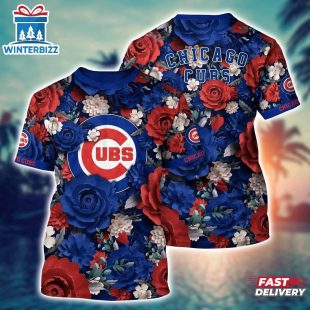 MLB Chicago Cubs All Over Print T-Shirt Tropical Twist For Sports Enthusiasts