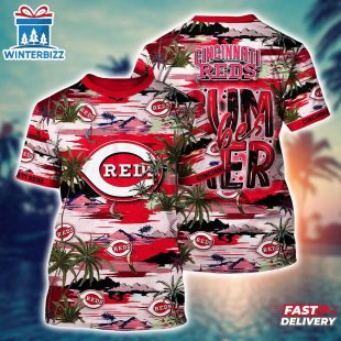 MLB Cincinnati Reds All Over Print T-Shirt Aloha Grand Slam For Fans Sports