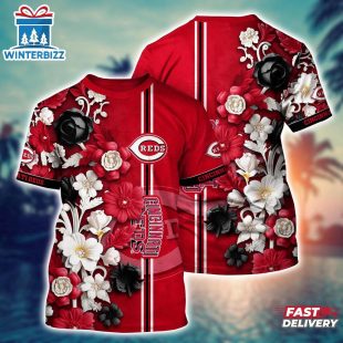 MLB Cincinnati Reds All Over Print T-Shirt Aloha Harmony For Fans Sports