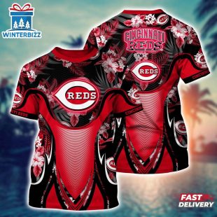 MLB Cincinnati Reds All Over Print T-Shirt Champion Comfort For Fans Sports
