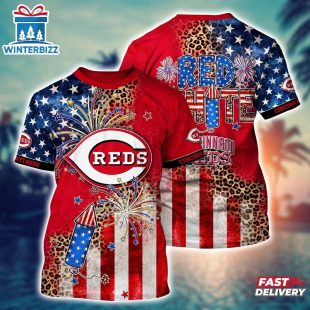 MLB Cincinnati Reds All Over Print T-Shirt Chic in Aloha For Fans Sports