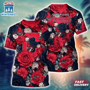 MLB Cleveland Indians All Over Print T-Shirt Tropical Twist For Sports Enthusiasts