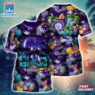 MLB Colorado Rockies All Over Print T-Shirt Adventure Vogue For Sports Enthusiasts