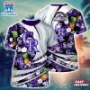 MLB Colorado Rockies All Over Print T-Shirt Athletic Aura For Fans Baseball