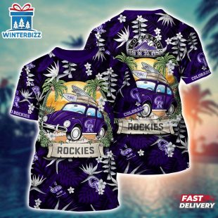 MLB Colorado Rockies All Over Print T-Shirt Fusion Elegance For Sports Enthusiasts