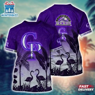 MLB Colorado Rockies All Over Print T-Shirt Paradise Bloom For Sports Enthusiasts