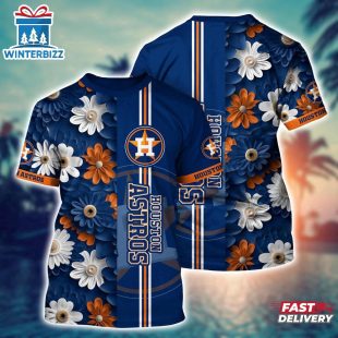 MLB Houston Astros All Over Print T-Shirt Blossom Bloom For Sports Enthusiasts