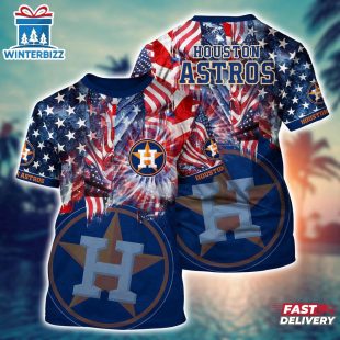 MLB Houston Astros All Over Print T-Shirt Hawaiian Heatwave For Fans Sports