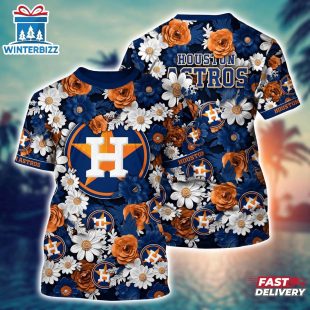 MLB Houston Astros All Over Print T-Shirt Sunset Slam Serenade For Fans Sports
