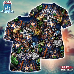 MLB Houston Astros All Over Print T-Shirt Sunset Symphony For Fans Sports