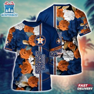 MLB Houston Astros All Over Print T-Shirt Tropical Twist For Fans Sports