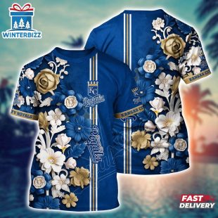 MLB Kansas City Royals All Over Print T-Shirt Aloha Harmony For Fans Sports