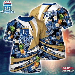 MLB Kansas City Royals All Over Print T-Shirt Athletic Aura For Fans Baseball