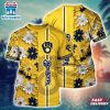 MLB Milwaukee Brewers All Over Print T-Shirt Blossom Bloom For Sports Enthusiasts