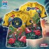 MLB Milwaukee Brewers All Over Print T-Shirt Signature Style For Fans Baseball