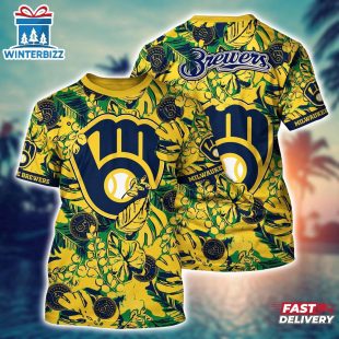 MLB Milwaukee Brewers All Over Print T-Shirt Sleek Baseball Vibes For Fans Baseball