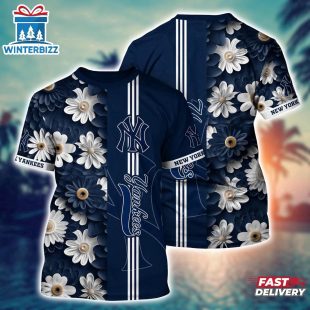 MLB New York Yankees All Over Print T-Shirt Blossom Bloom For Sports Enthusiasts