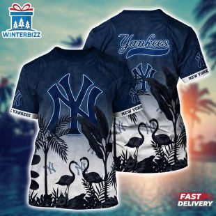 MLB New York Yankees All Over Print T-Shirt Paradise Bloom For Sports Enthusiasts