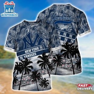 MLB New York Yankees All Over Print T-Shirt Sporty Chic For Fans Sports