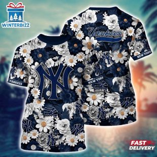 MLB New York Yankees All Over Print T-Shirt Sunset Slam Serenade For Fans Sports