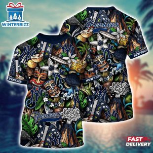 MLB New York Yankees All Over Print T-Shirt Sunset Symphony For Fans Sports